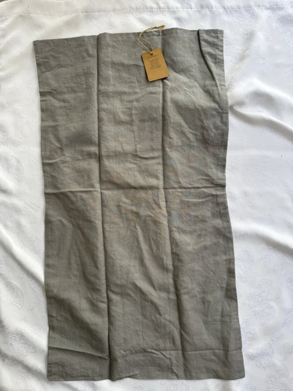 Dr Flax Gray King Linen Pillow Case Cover Slip Pillowcase French Country NEW